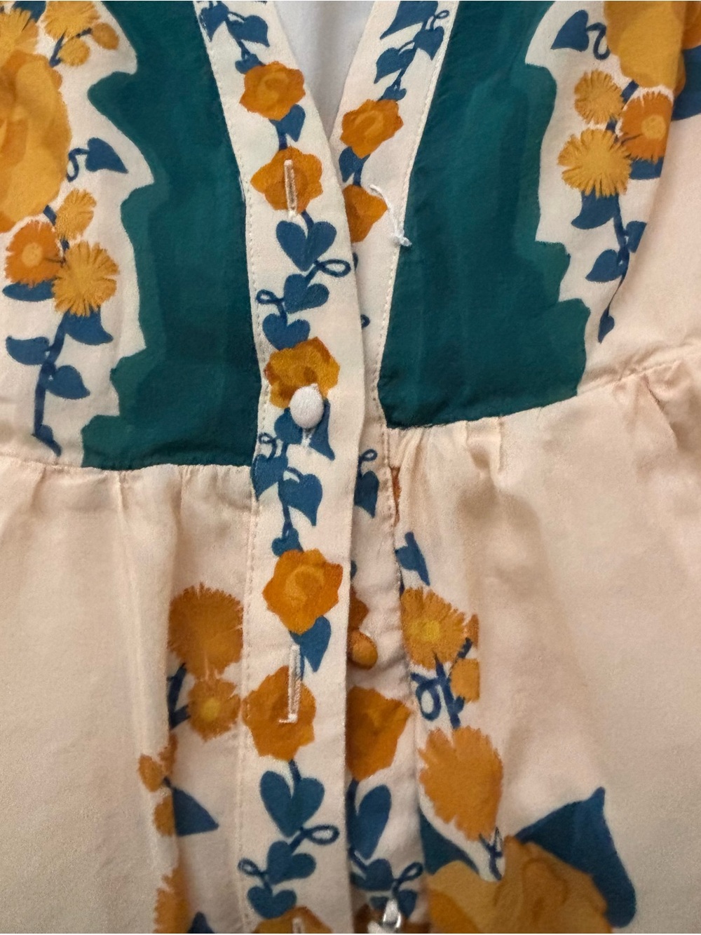 Farm Rio x
Anthropologie Puff-Sleeve Printed Midi
Dress. Size L - Picture 10 of 11